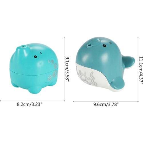 T5EC Water Splashing Toy Shower Head Interactive Gift Cartoon Playsets Model Elephant/Sea Lion Mini Fountain for Baby Bathtub