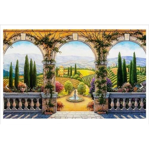 Customized 3d photo wallpaper 3d wall murals wallpaper Building rural background wall painting living room decoration