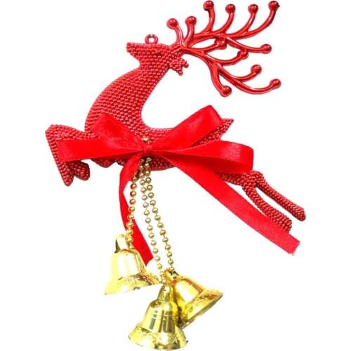 Delicete Deer Elk with Bell Pendant Christmas Hanging Decoration