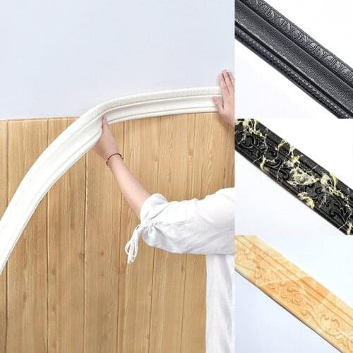 Selling 3D Foam Self-adhesive Skirting Wall Stickers Foot Line Frame Durable Waterproof Corner Wall Decals Background Home Decor