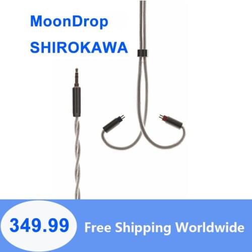 MoonDrop SHIROKAWA Gold- Silver-Palladium 0.78 2Pin 2.5/3.5/4.4mm Upgraded Earphone Cable