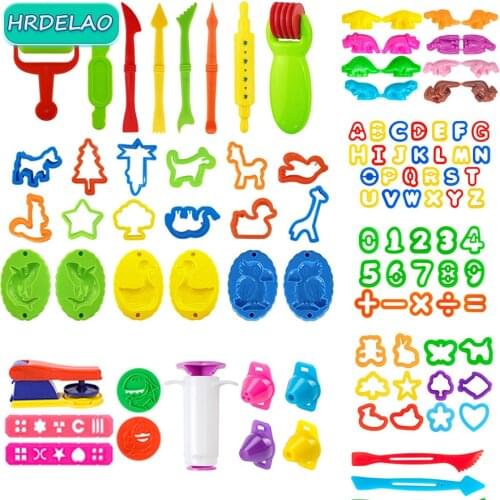 2021 DIY Slimes Play Dough Tools Sets Accessories Plasticine Modeling Soft Clay Kits Cutters Molds Educational toys for Children