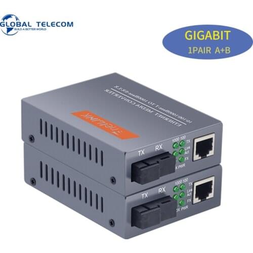 Netlink Fiber Optical Gigabit Media Converter GS-03 25KM SC Port External Power Supply