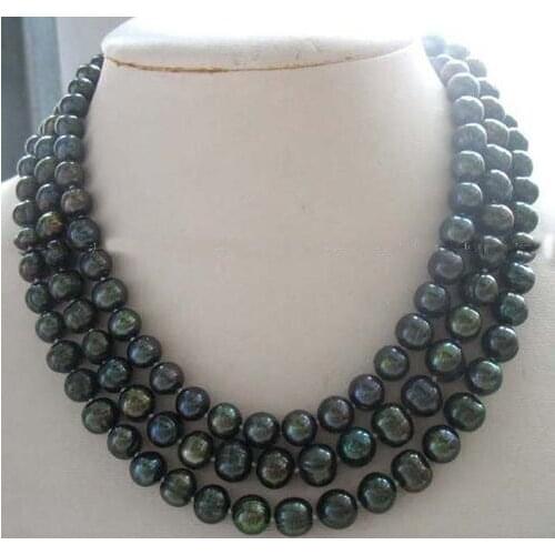 New Arrival Luck Pearl Jewelry Classic Black Color Freshwater Pearl 120CM Long Necklace Charming Women Party Gift