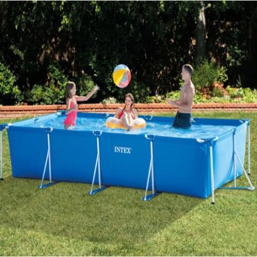 Household New Rectangular Pipe Rack Pool Large Family Villa Tough Three-layer Sandwich Net Swimming Pool