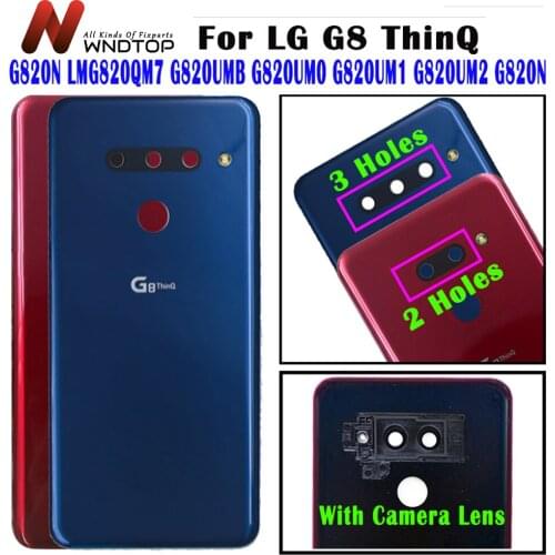New Original Glass For LG G8 ThinQ Battery cover Door G820 G820N G820QM7 Rear Housing Back Case With Adhesive Replacement Part