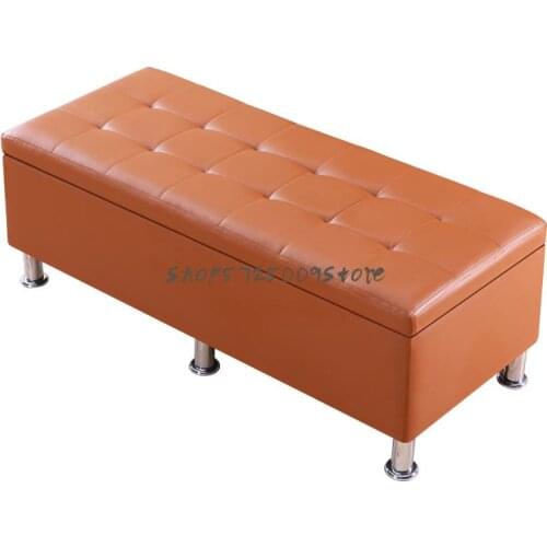 Clothing Store Rectangular Sofa Shoe Changing Stool Bed End Multi Function Storage Stool Changing Room Fitting Room Stool Leathe