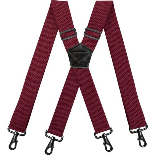 Newline Style Classic Fashion Mens 4 Hooks Clips Working Suspenders Unisex Underpants Braces Suspenders 3.8CM Size