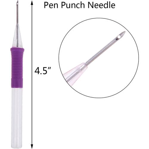 Hot Practical ABS Plastic DIY Magic Embroidery Pen Set Needle Knitting Needles Tool Fancy Interchangeable Punch Needlework