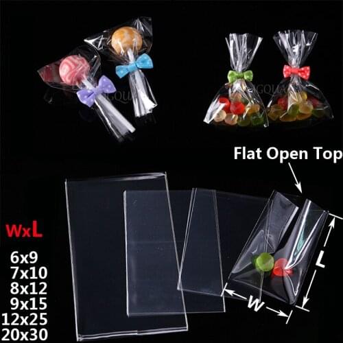 Clear Cello Cellophane Bags Soap Packing Biscuits Baking Cookies Cake Candy Bag Gifts Packaging Plastic Bag Event Party Supplies