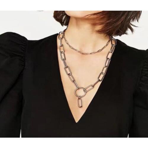 Drop Shipping Ornament Popular Element Fresh Alloy Hip-Hop Necklace Fashion Exaggerated Personality Necklace Wholesale