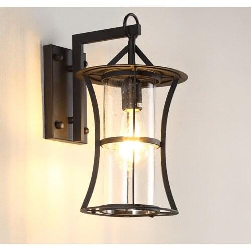 Style wall lamp outdoor waterproof square outdoor terrace gate table lamp Hotel exterior wall corridor corridor lamp