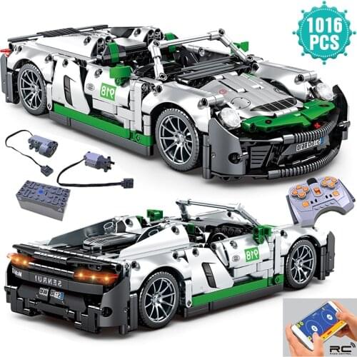 High-tech Expert Famous Super Speed Racing Car Building Blocks Sports Vehicle Model Bricks Toys Birthday Gift For Children