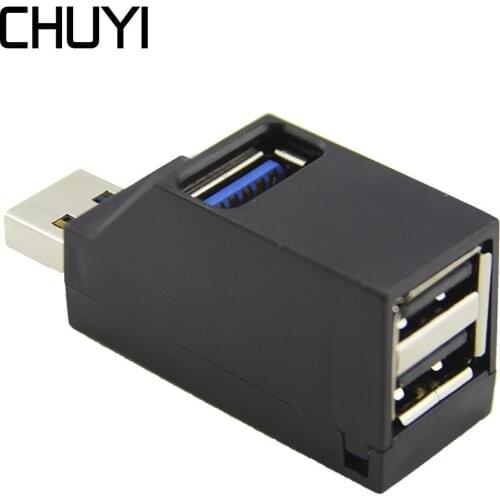 CHUYI USB 3.0 Hub 3 Ports Multi USB Hub Splitter Super Speed Micro Mini Hub Adapter For PC Laptop Gadget Notebook Accessories
