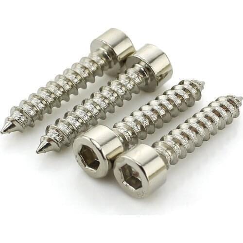 20PCS Hexagon Socket Screws Wooden Screws Furniture Sliding Door Self Tapping Screws Hardened M5*16/18/20/25.../45/50