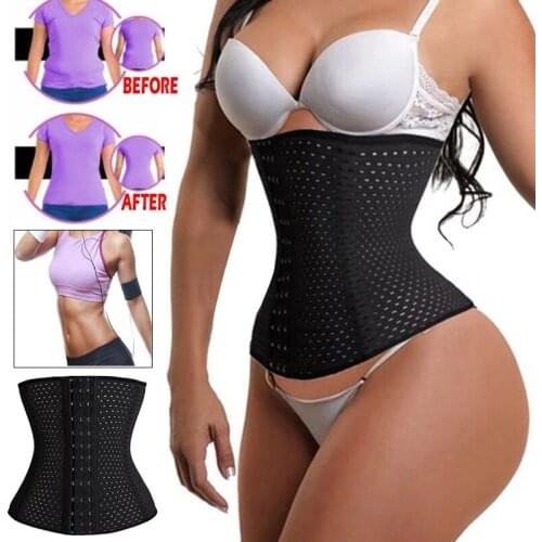 YAGIMI Corset Shaper Band Body Building Front Buckle Three Breasted Shapewear Fajas Women Waist Trainer Slim Cinchers Ladies