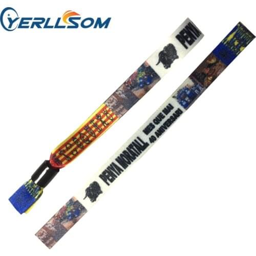 YERLLSOM 100PCS/Lot High Quality Customized Fabric Wrisband with print photos for events YW20033004