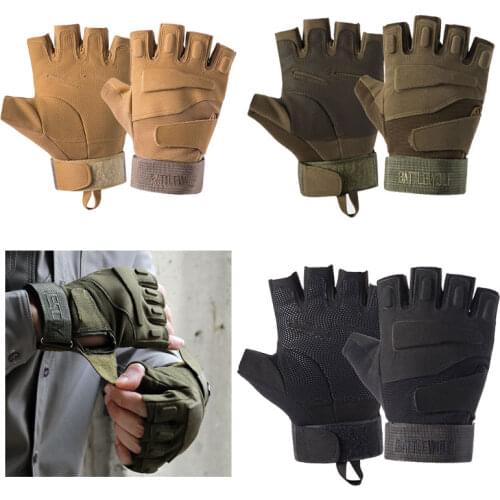 3 Colors Protective Gloves Half finger Universal Tactical Army Fan Camping Mountaineering Cycling Sporting Outdoor Accessories
