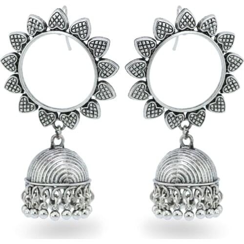 Afghan Sunflower Drop Earrings for Women Boho Statement Retro Vintage Jewelry Bells Tassel Earring Charm Birthday Gift Brincos