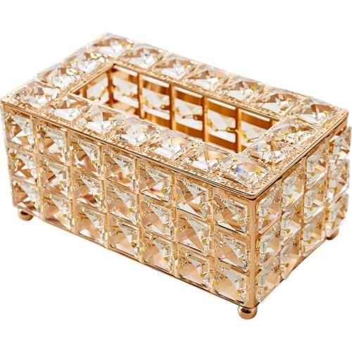 1PC Crystal Facial Tissue Box Holder Napkin Dispenser Desktop Suction paper Storage Boxes for Bedroom Office Hotel Cafe Supplies