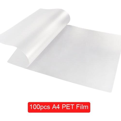 100pcs A4 PET Transfer Film DTF PET Film Direct Transfer Film Printing And Transfer For DTF Printer Double Side Matt