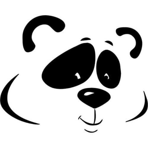 15.6CM*12.4CM Cartoon Panda Lovely Decor Car Stickers Bumper Vinyl Decal
