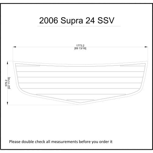 2006 Supra 24 SSV Swim Platform Pad Boat EVA Teak Decking 1/4" 6mm