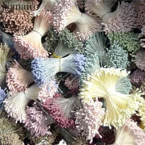 3600pcs 1mm Retro Matte Double Head Mini Flower Stamen Pistil Wedding Decoration Scrapbooking DIY Fake Pearl Cards Cakes Flowers
