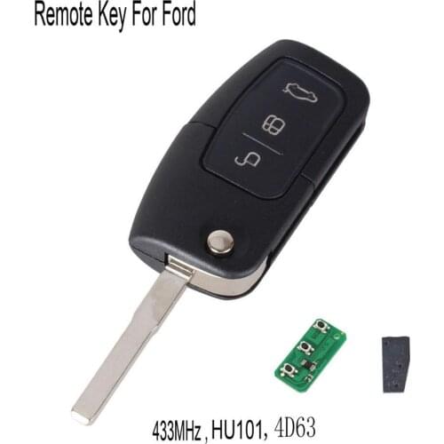 433Mhz 4D63 Chips 3-Button REMOTE CONTROL KEY For Ford For Galaxy For C Max 2003 2010 For S Max 2006-2010