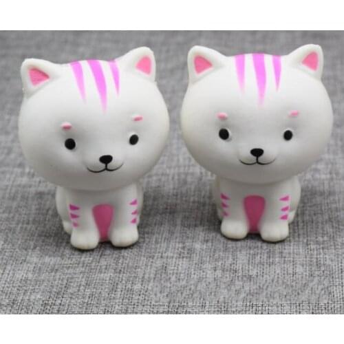 5pcs/lot 8.5CM Kawaii Cat Pussy Squishy Toy Slow Rising Phone Straps Soft Squeeze Animal Bread Charms Scented Kid Xmas Toy