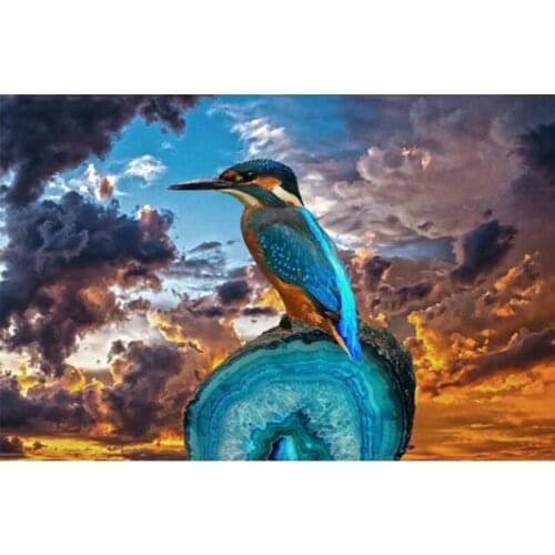 Diy Diamond Cross Stitch Colorful Bird Parrot Pattern Full Diamond Set Diamond Embellishment Diamond Embroidery