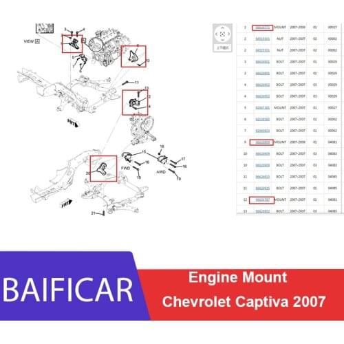 Baificar Brand New High Quality 4Pcs/Set Engine Mount 96626771 96626809 96626787 For Chevrolet Captiva 2007