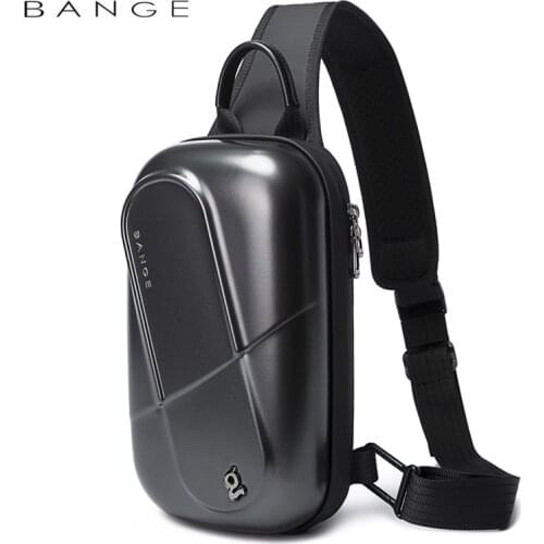 BANGE Unique Design PC Waterproof Men Crossbody Bag Travel Sling Shoulder Bag With Hard Shell Chest Bag for Male Case
