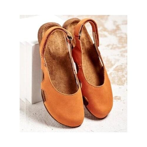 Baotou Huikong Womens Flat Sandals Large Size 40-43 Shoes AliExpress Foreign Trade Model Spring/Summer 2021