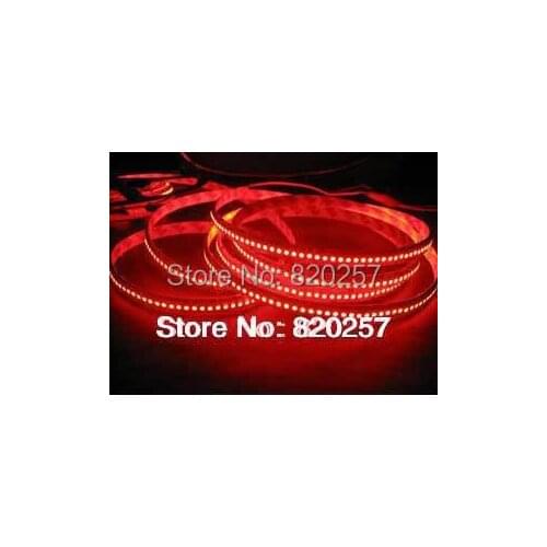 Free Shipping Red Color 5m Reel 24v 3528 SMD 240leds/M LED Strip Lights Single Row Indoor Use