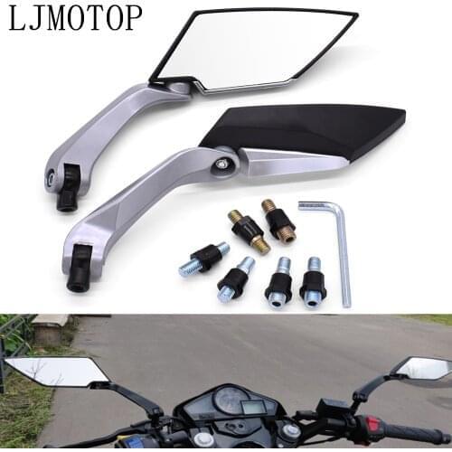 1 Pair Motorcycle RearView Mirror Handlebar Side Mirrors 8 10mm For Yamaha fz 1 09 6 fzr 400 FZ1 FZ6 FAZER XSR 700 900 TDM 900