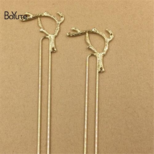 BoYuTe Wholesale (10 Pieces/Lot) 46*48MM Metal Alloy Tree Branch Hair Stick Diy Hair Jewelry Accessories Hand Made Materials