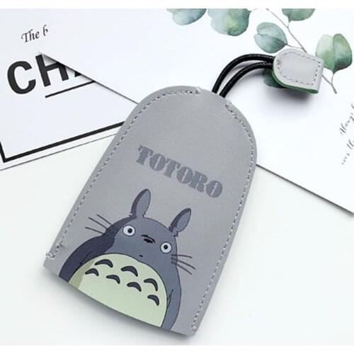Cartoon Totoro Unisex Pull Type Key Bag PU Leather Key Wallets Housekeepers Car Key Holder Case New Leather Keychain Pouch