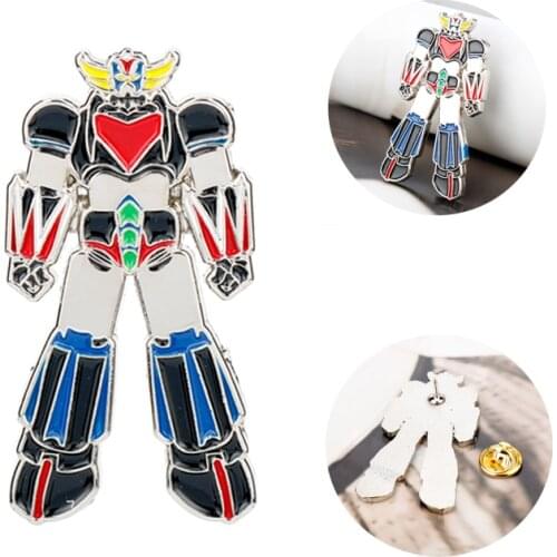 UFO Grendizer Robot Enamel Pins Brooches for Women Men Children Accessories Collar Lapel Pin Anime Collections Jewelry Brooch