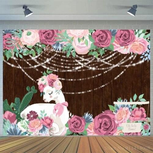 Wedding Photography Backdrop Spring Rustic Wooden Flower Party Glitter Love Background Curtain Photocall Photozone Baby Shower