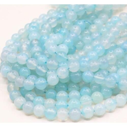 Blue Round Natural Stone Agates Loose Beads For Jewelry Making 6 8 10 12mm Onyx Stones Carnelian DIY Craft Accessory 15inch A22