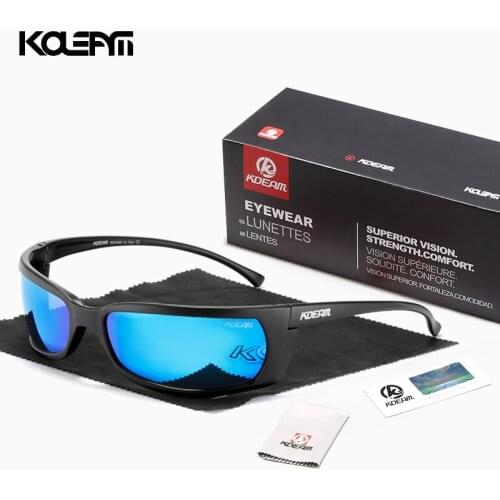 KDEAM Fashion Sports Polarized Sunglasses Men High Quality Driveing Travel Square Sun Glasses Male Super light Frame Goggles A54