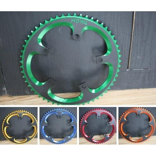 Mowa Folding Bike Chain Ring 56T BCD130MM CNC Allunimum alloy 7075 Dual Anodized Color Red, Green, Orange, Blue, Gold 136gram