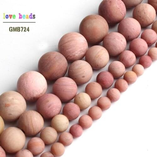 Natural Matte Red Rhodonite Stone Bead Round Beads for Jewelry Making 15'' Strand DIY Bracelet 4mm 6mm 8mm 10mm