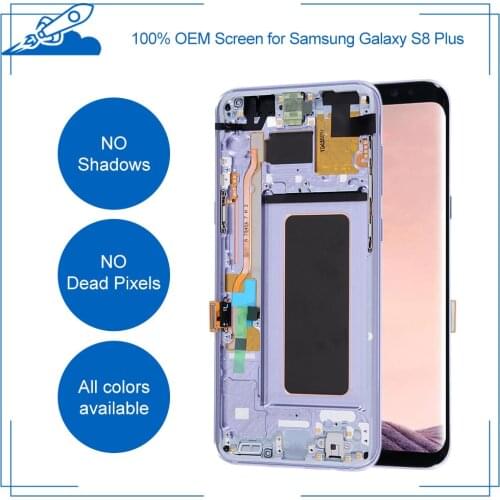 Best OEM LCD For Samsung Galaxy S8 plus G9550F Super AMOLED Display With Touch Screen Digitizer Assembly Parts No Burn-Shadow