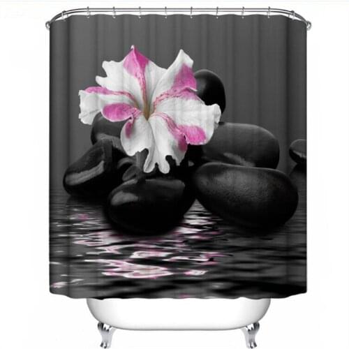 LzL Home Beautiful 3D Natural Scenery Shower Curtain Creative Polyester Bath Curtain Waterproof Home Decorations Accessory