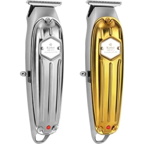 Kemei hair trimmer KM-1973 rechargeable hair clipper cordless oilhead haircut machine carving hair line metal body