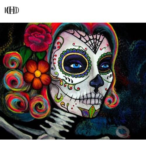 MHD 5D Diamond painting cross stitch kits diamond embroidery Beauty head diamond mosaic icons rhinestone pictures