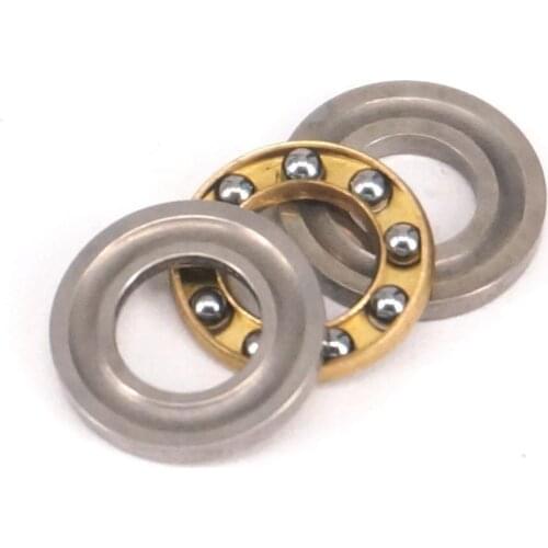 5x10x4mm Miniature Axial Ball Flat Washers Thrust Bearings 3-Parts ABEC-1