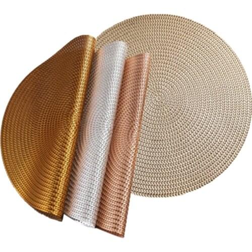 4-Piece Set Round Environmental Protection Home Coffee Cup Mat Table Mat Wedding Christmas Placemat Kitchen Accessories-ABUX